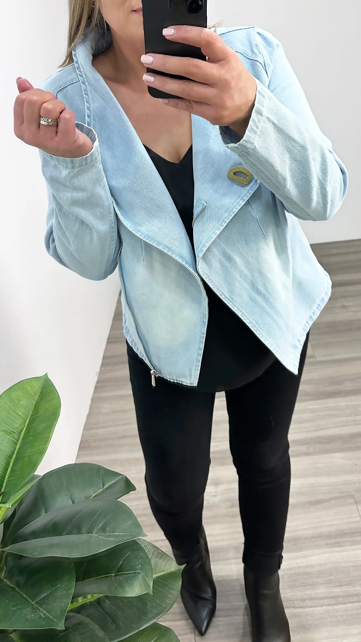Fate   Becker Flight Denim Jacket