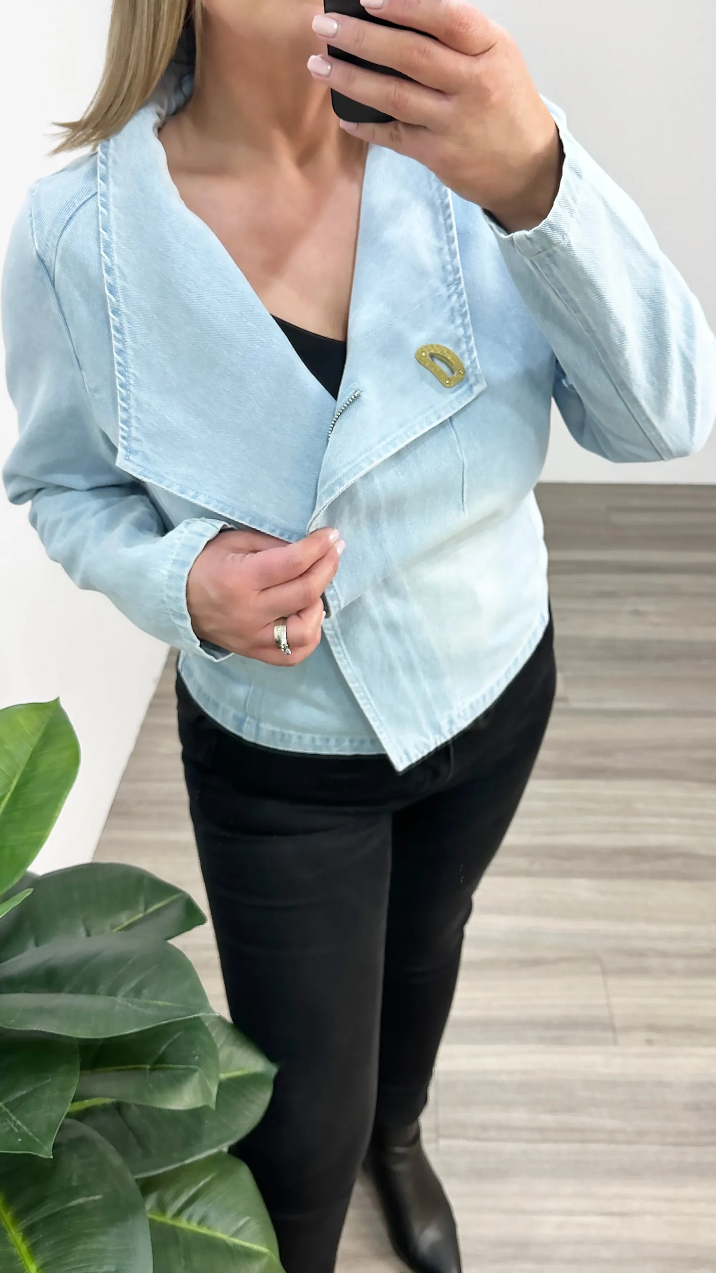 Fate   Becker Flight Denim Jacket