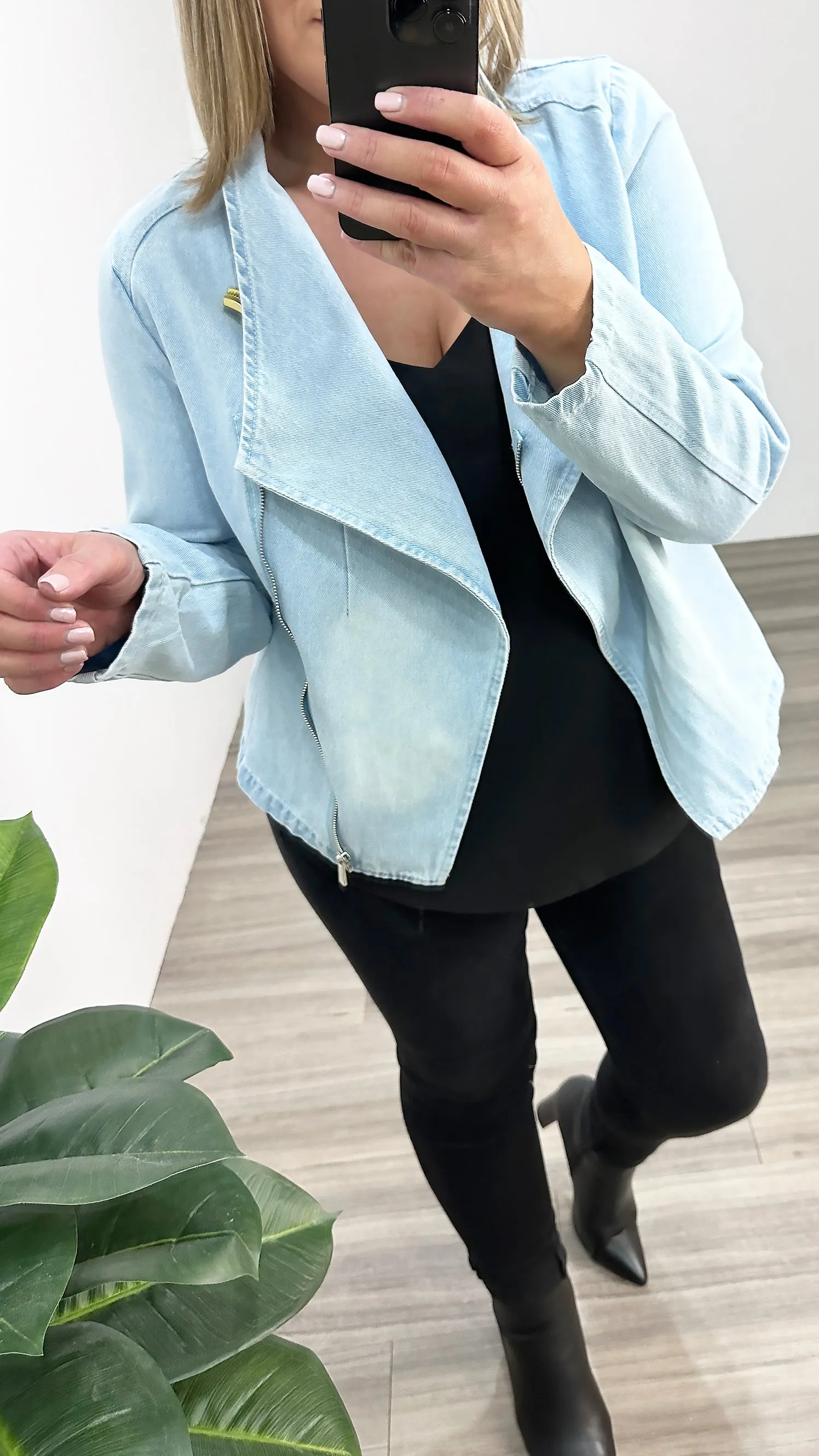 Fate   Becker Flight Denim Jacket