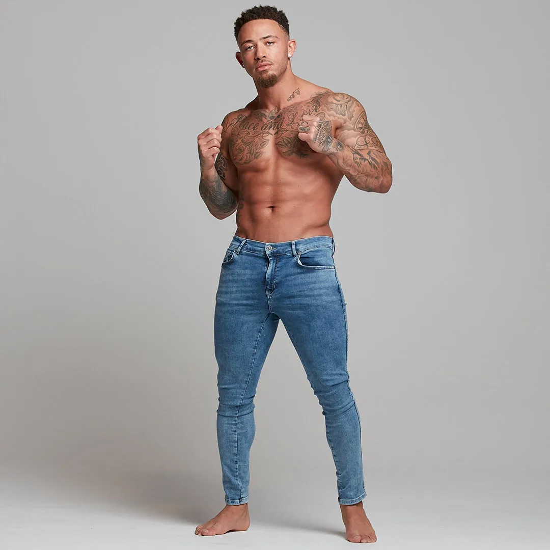 Father Sons Slim Stretch Blue Acid Wash Jeans - FSH306
