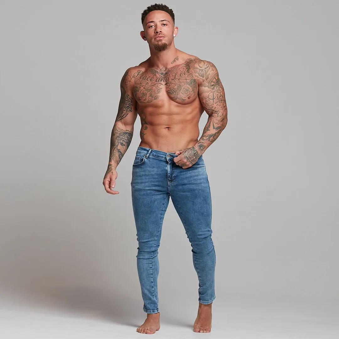 Father Sons Slim Stretch Blue Acid Wash Jeans - FSH306