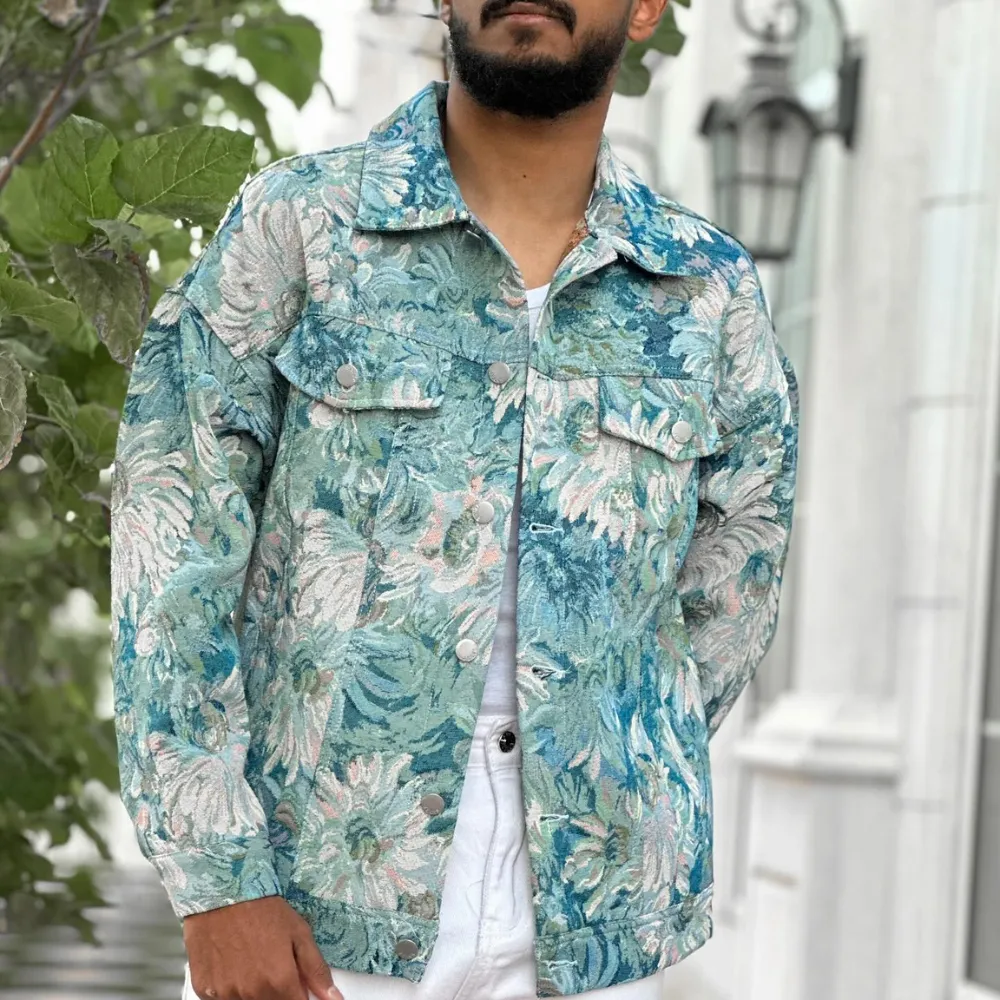 Flower Denim  Jacket