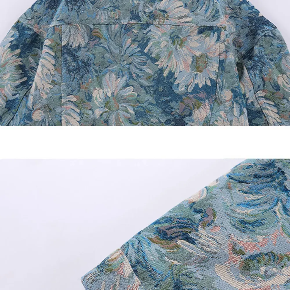 Flower Denim  Jacket