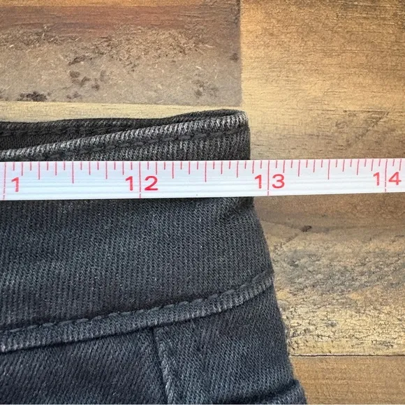 Flying Monkey Black High Rise Split Flare Stretch Long Jean Womens 24 Tall NWT