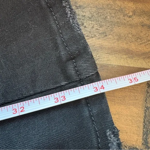 Flying Monkey Black High Rise Split Flare Stretch Long Jean Womens 24 Tall NWT