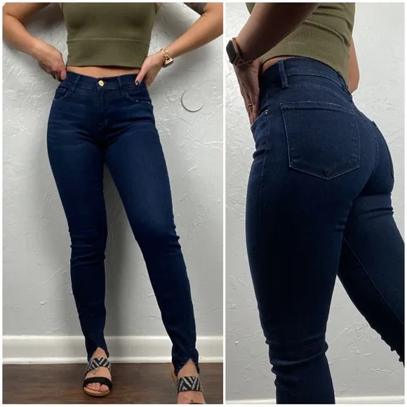 Frame Denim Le Skinny De Jeanne Lauretta dark wash jeans 26