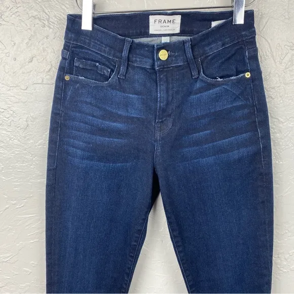 Frame Denim Le Skinny De Jeanne Lauretta dark wash jeans 26