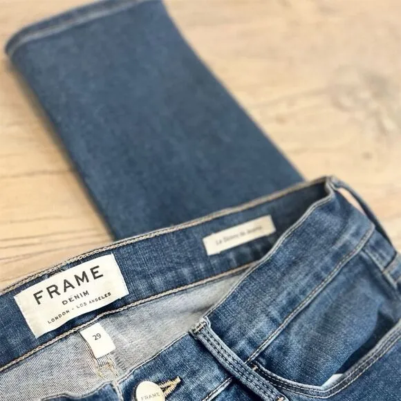Frame Denim Le Skinny de Jeanne Women's Jeans Culver Blue Size 29 Five-Pocket