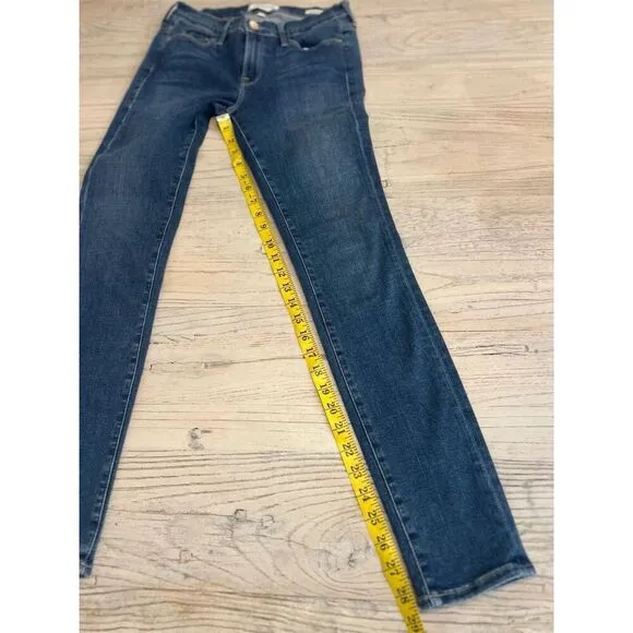 Frame Denim Le Skinny de Jeanne Women's Jeans Culver Blue Size 29 Five-Pocket
