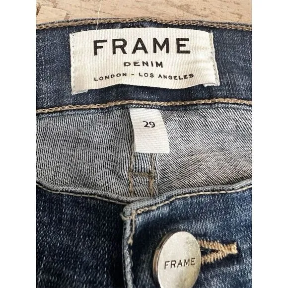 Frame Denim Le Skinny de Jeanne Women's Jeans Culver Blue Size 29 Five-Pocket
