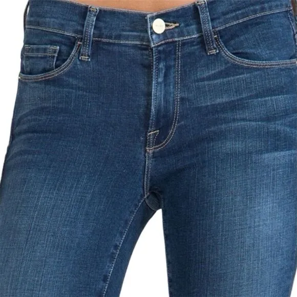 Frame Denim Le Skinny de Jeanne Women's Jeans Culver Blue Size 29 Five-Pocket