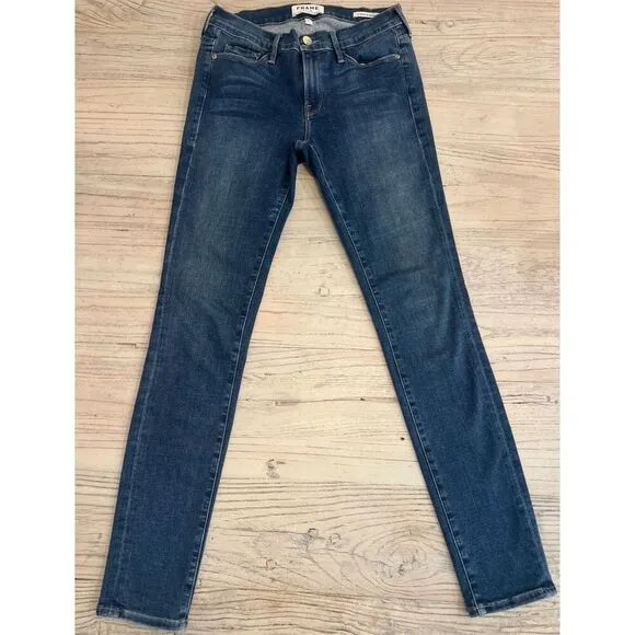 Frame Denim Le Skinny de Jeanne Women's Jeans Culver Blue Size 29 Five-Pocket