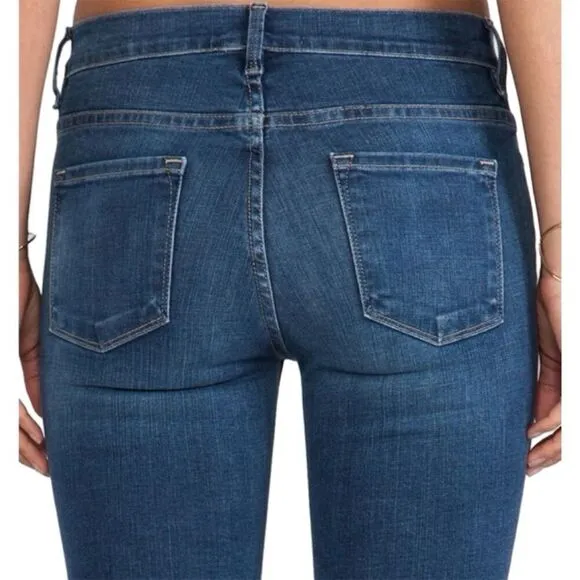 Frame Denim Le Skinny de Jeanne Women's Jeans Culver Blue Size 29 Five-Pocket