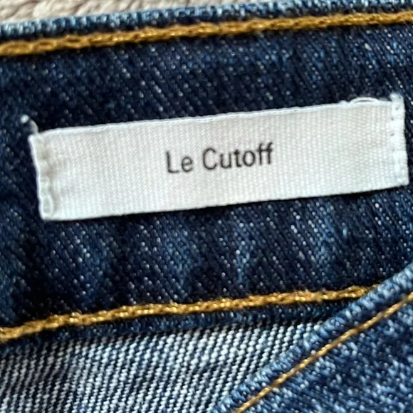 FRAME LE Cutoff Denim Cuffed Shorts in Ashcroft Wash- size 25
