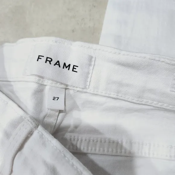 Frame Le High Skinny Jeans Size 27 Blanc White New