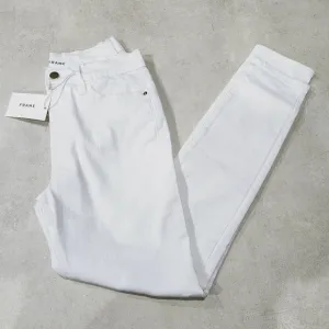 Frame Le High Skinny Jeans Size 27 Blanc White New