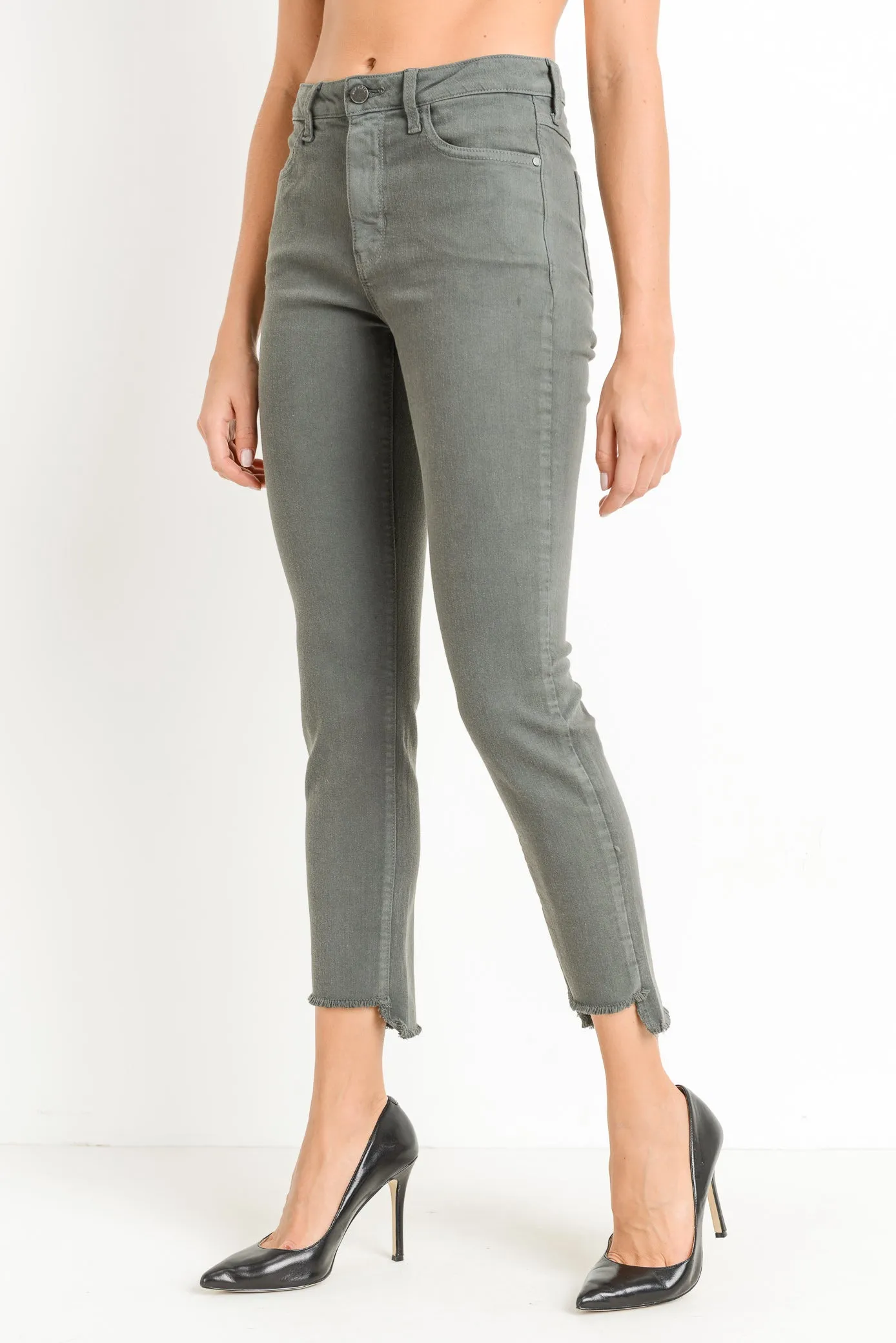 Fray Step Hem Denim Jean