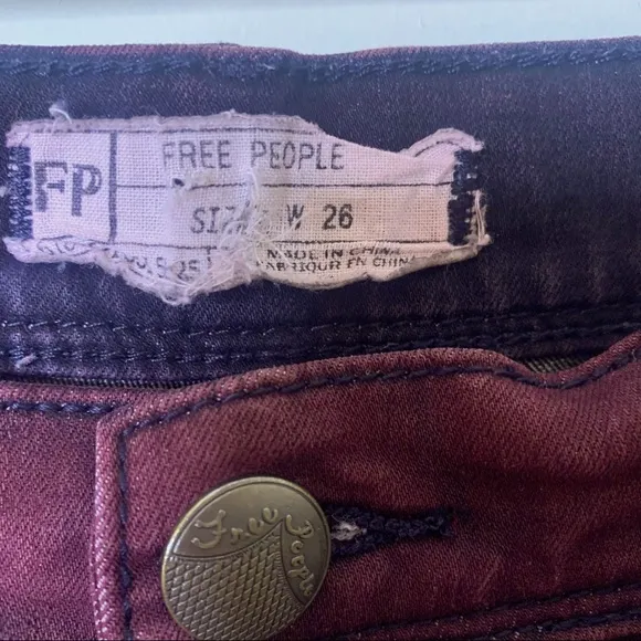 FREE PEOPLE High Rise Skinny Jeans