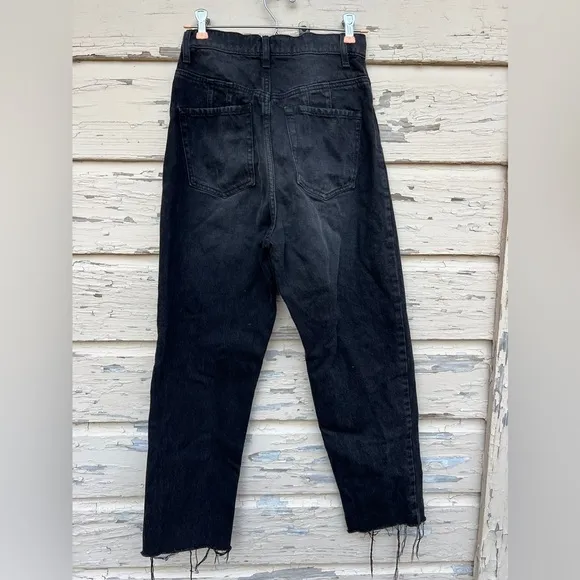 Free People We The Free BoHo Frayed Georgine MomJean Curvy Obsidian Black 27