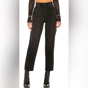 Free People We The Free BoHo Frayed Georgine MomJean Curvy Obsidian Black 27
