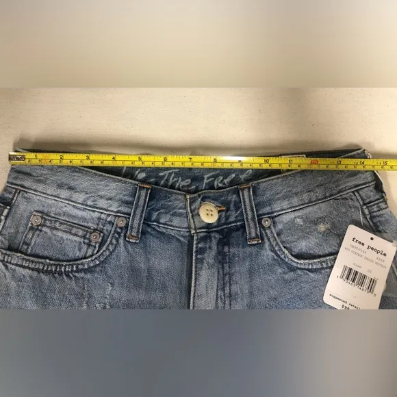 Free people We The Free mid vintage  destroyed Bermuda cut off shorts si…