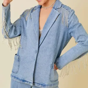 FRINGE DENIM JACKET