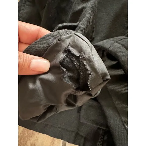 G Star Denim Full Zip Jacket Women's Medium Black Bomber Moto Biker Grunge