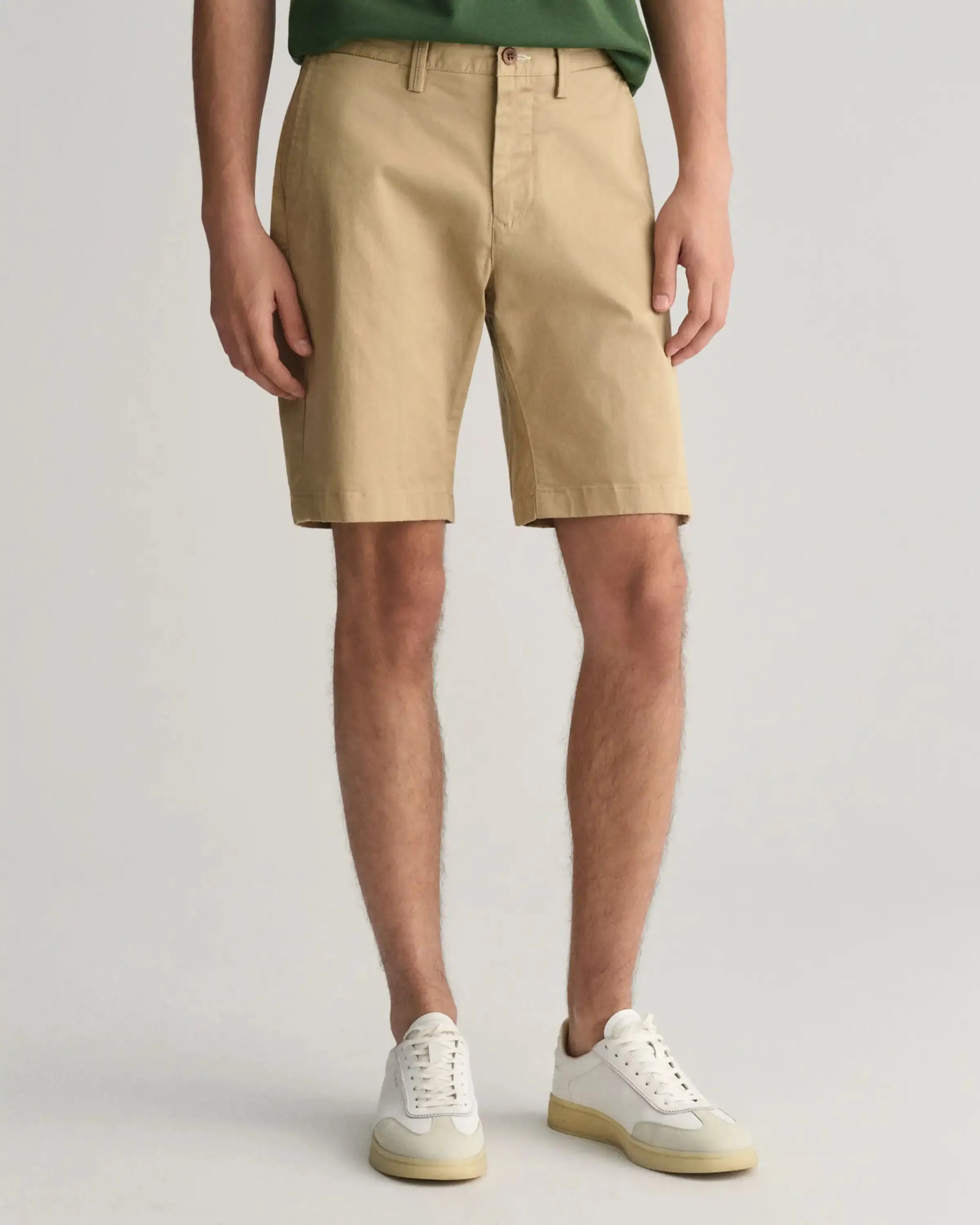 GANT Mens Slim Twill Shorts Dark Khaki