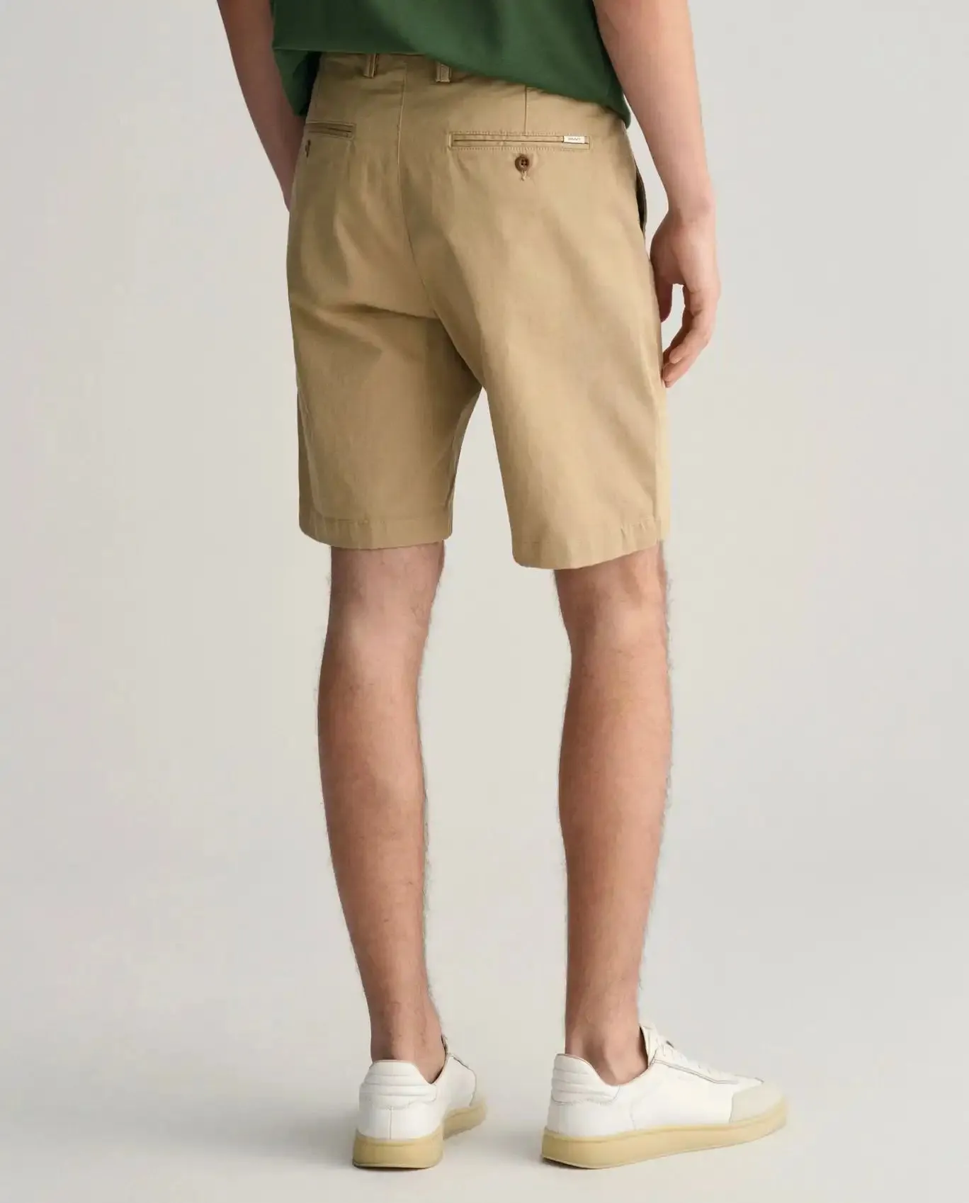GANT Mens Slim Twill Shorts Dark Khaki