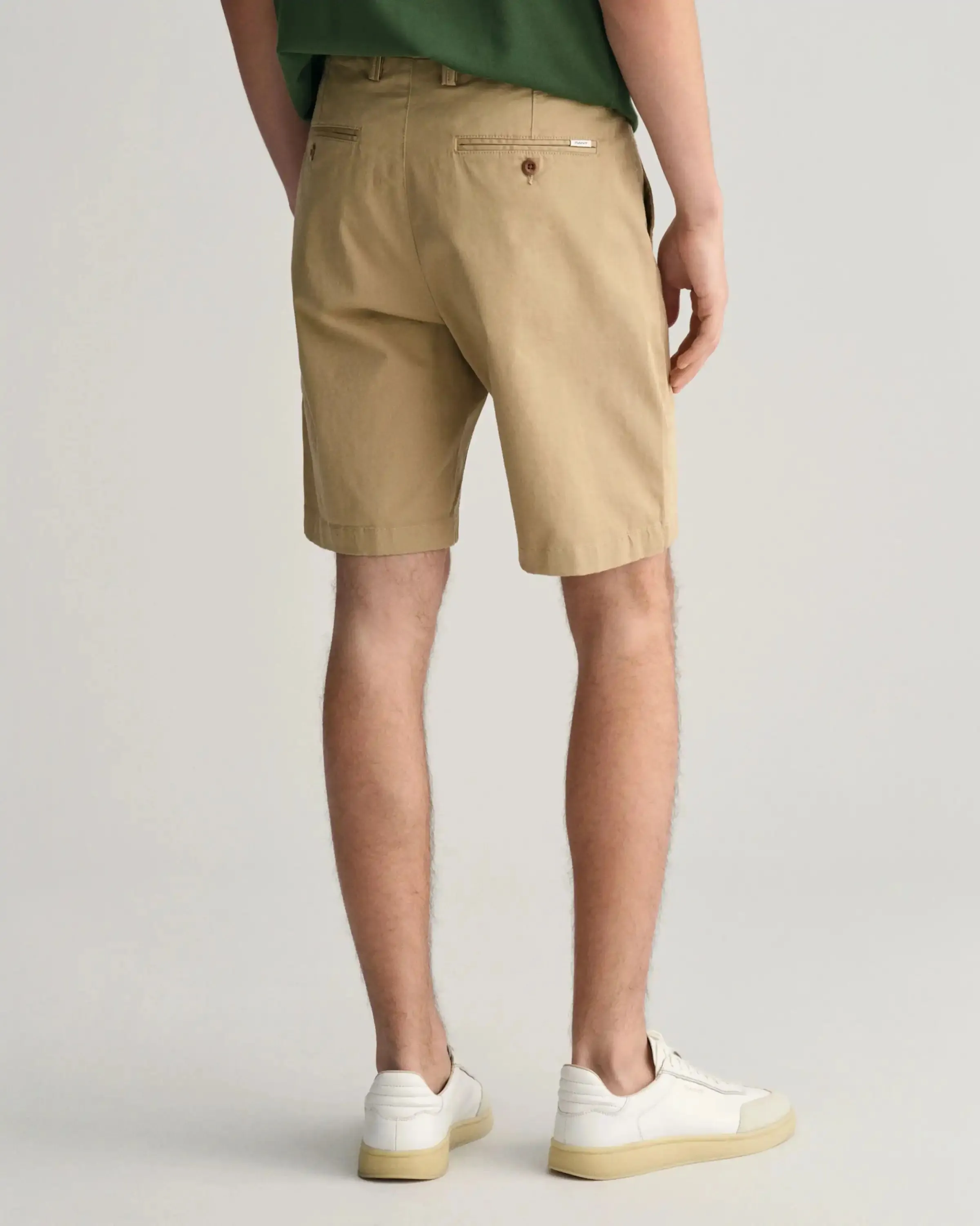 GANT Mens Slim Twill Shorts Dark Khaki