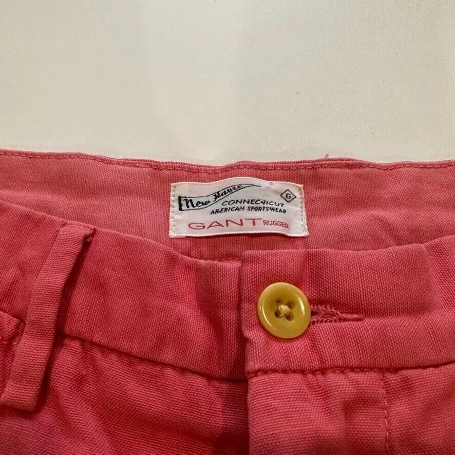 Gant Rugger Mens Red Chino Shorts Size 30