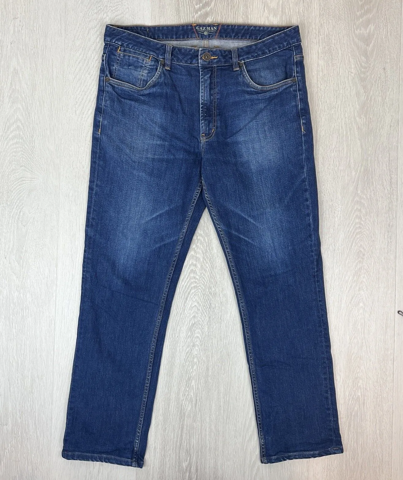 Gazman Mens Straight Stretch Denim Jeans Size 34