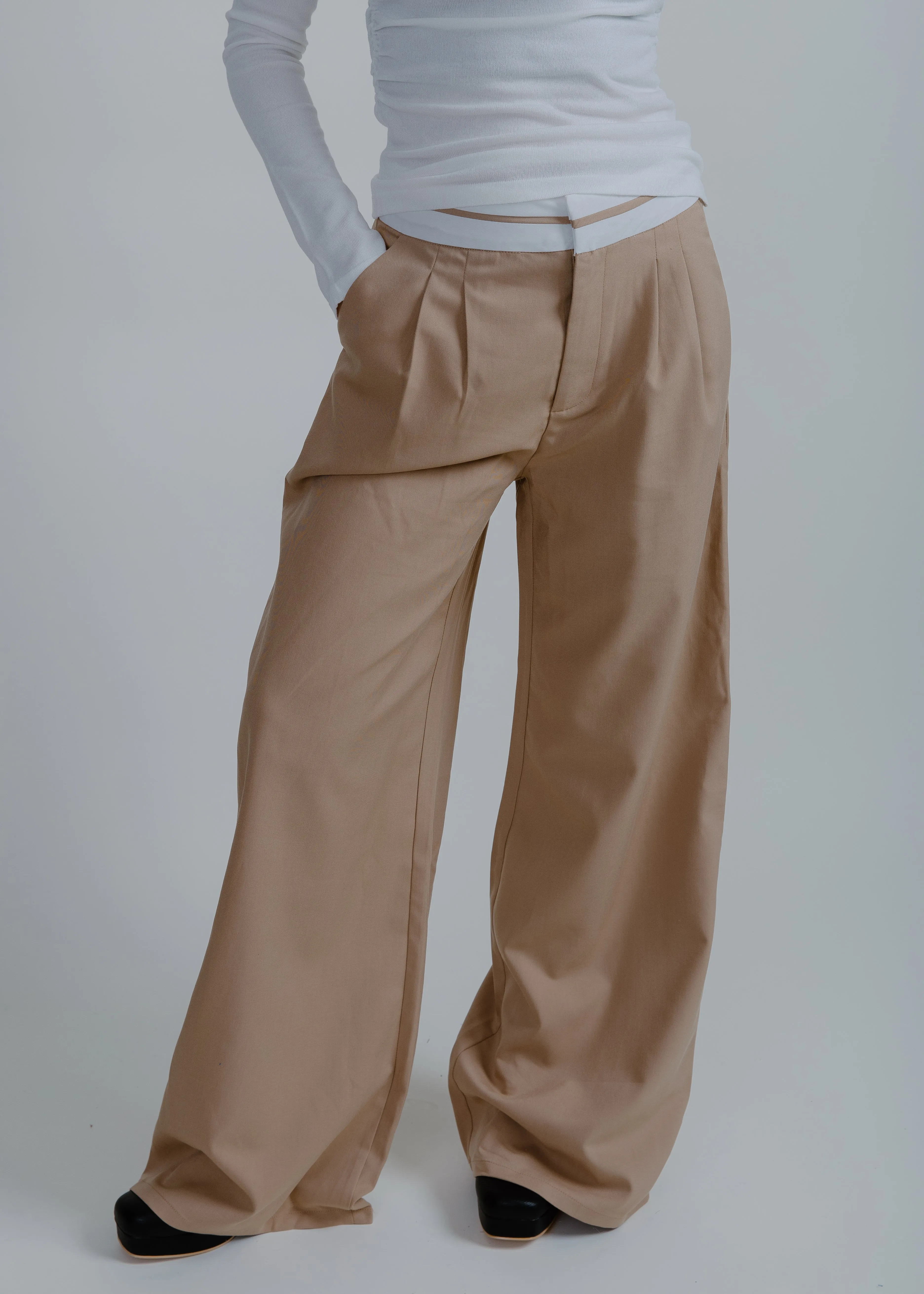 Gemma Trouser Pants - Beige