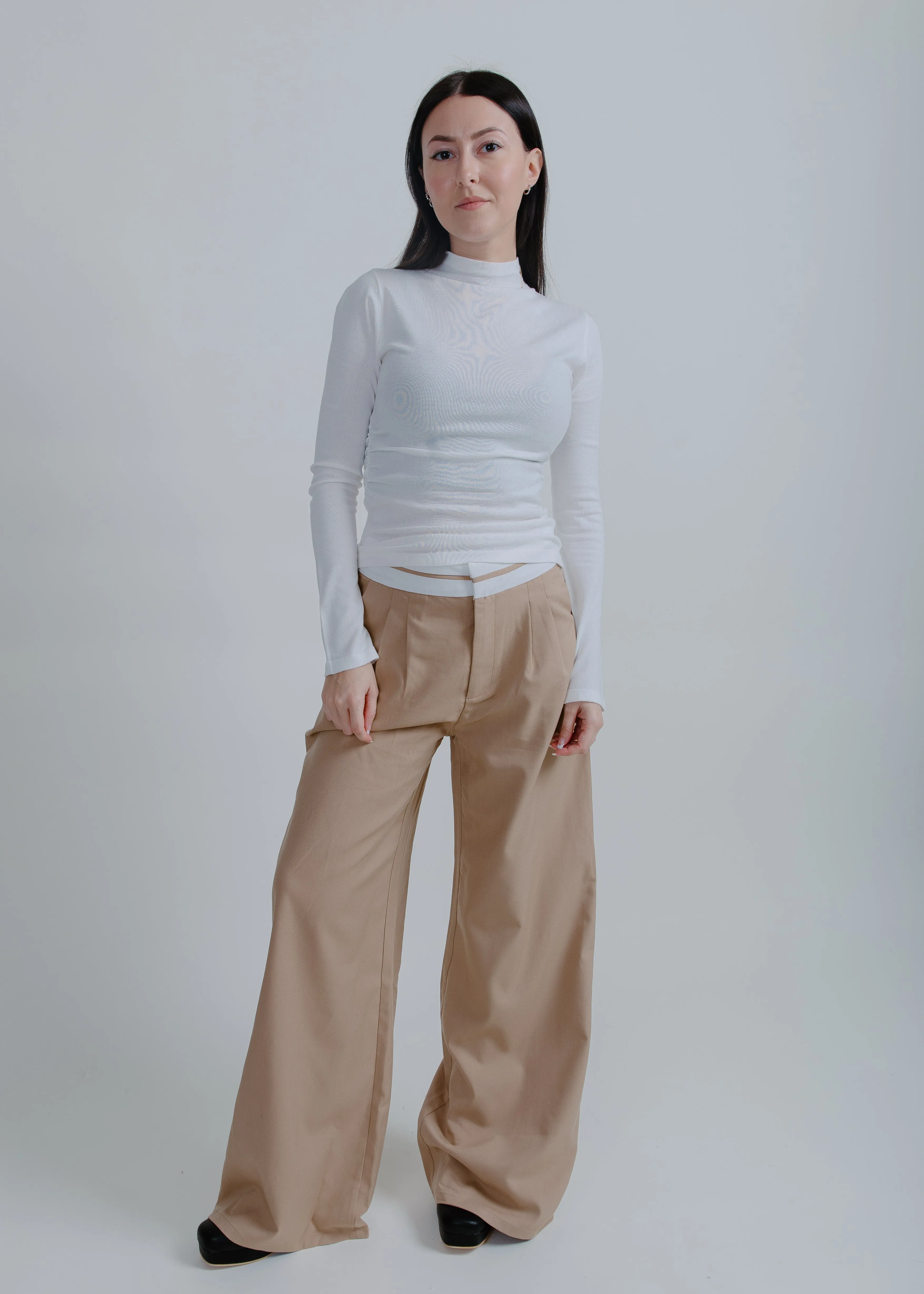 Gemma Trouser Pants - Beige