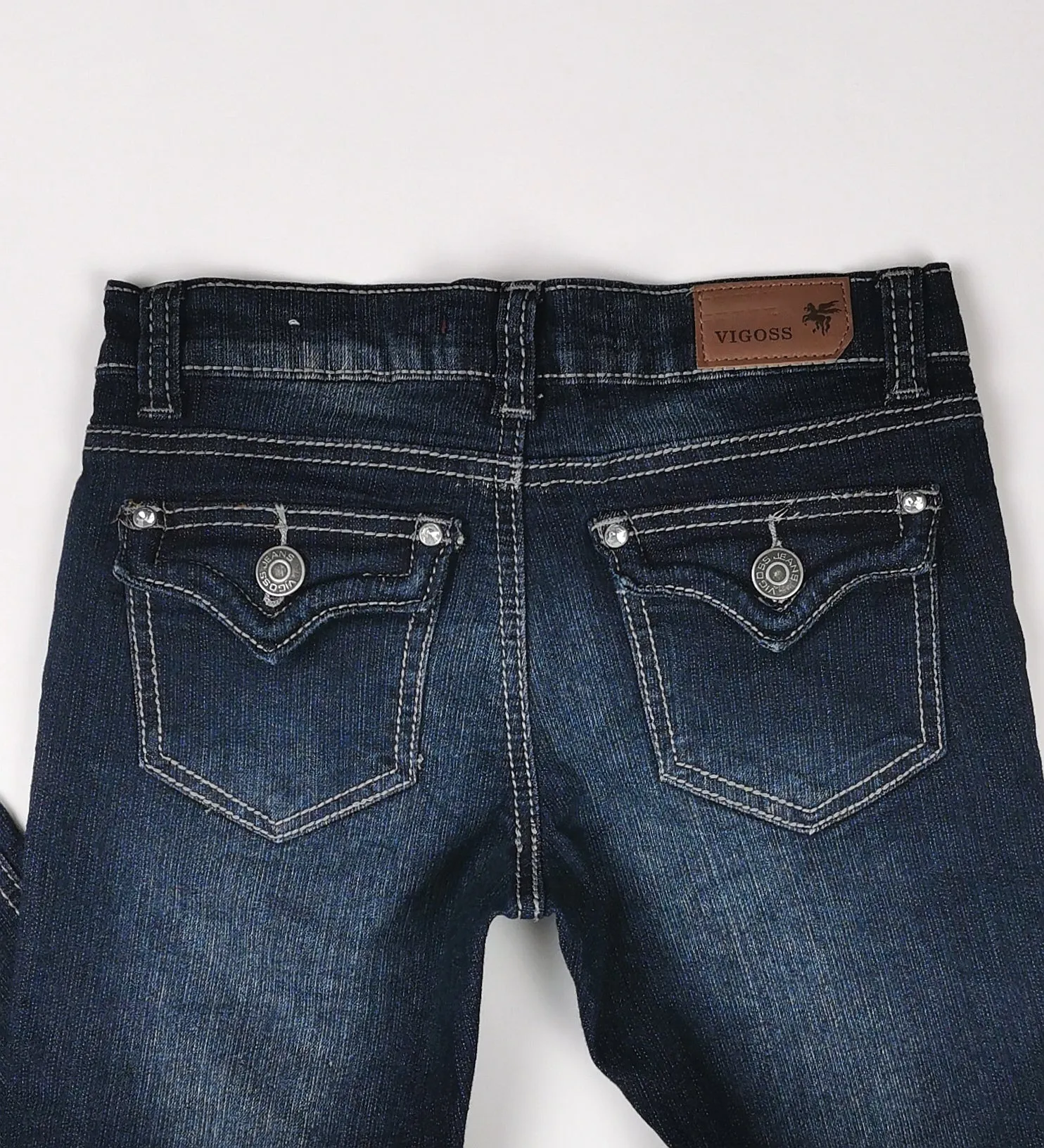 GIRL SIZE 10 YEARS - VIGOSS, Straight Leg, Dark wash Jeans NWOT B55