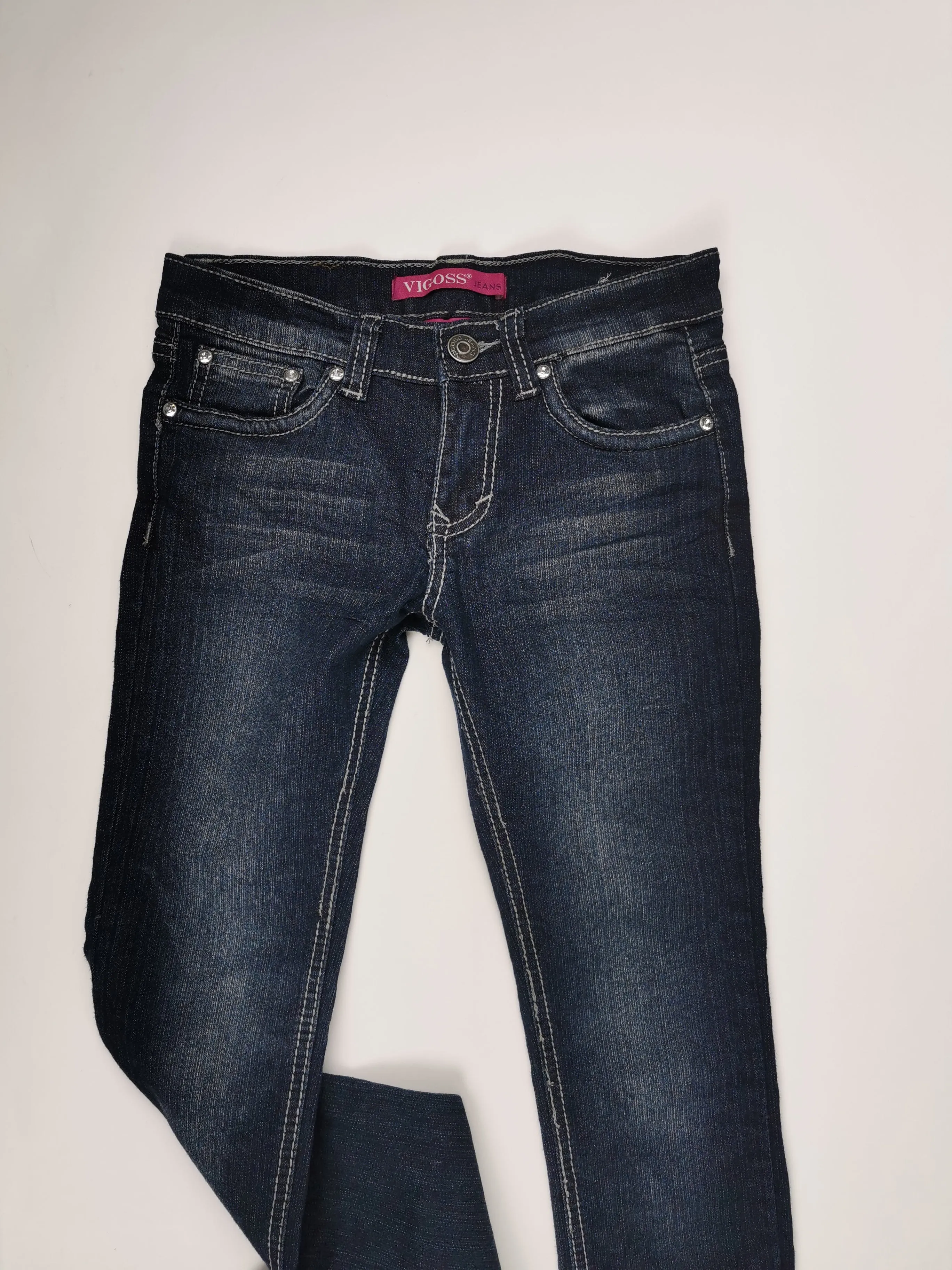 GIRL SIZE 10 YEARS - VIGOSS, Straight Leg, Dark wash Jeans NWOT B55