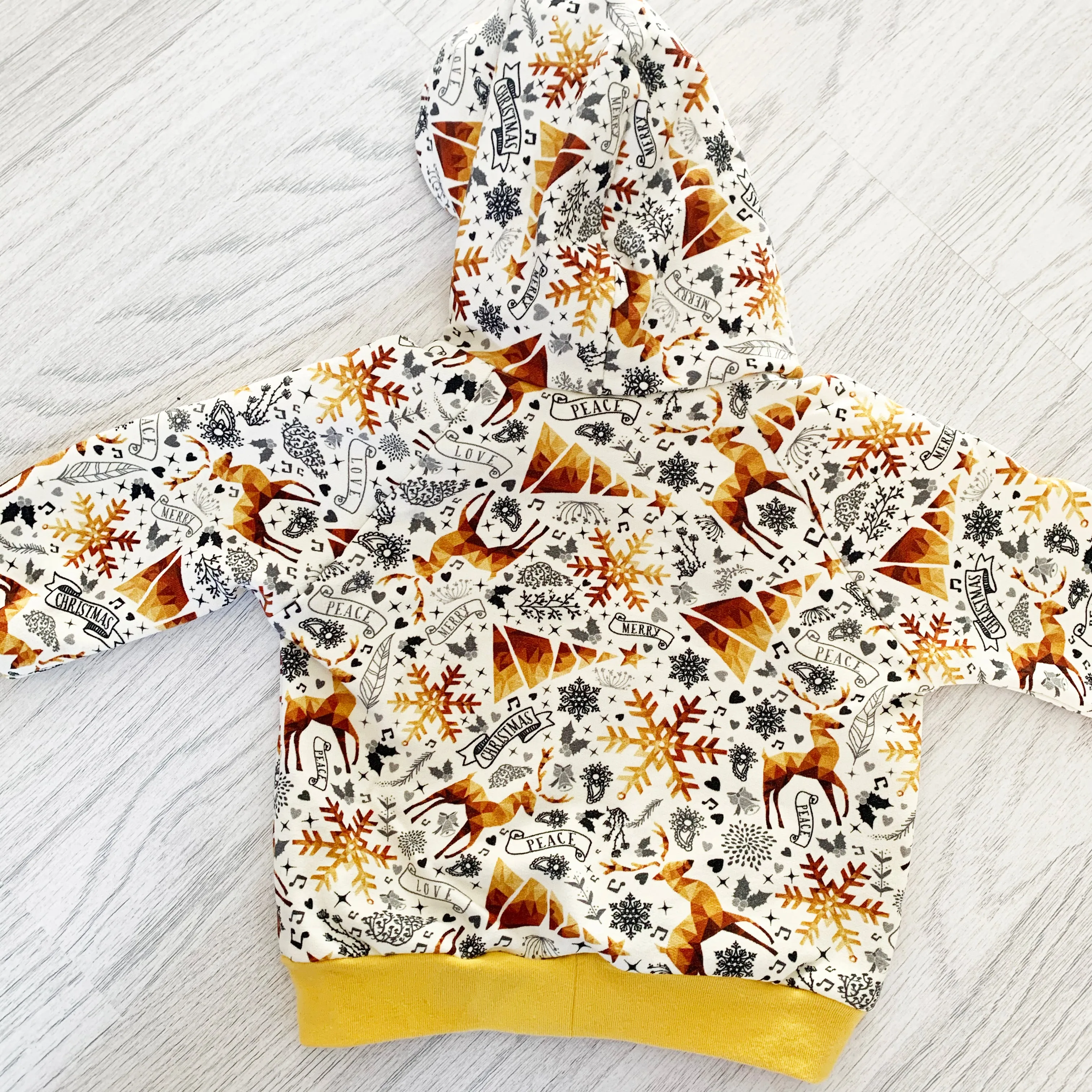 Golden Christmas Hoodie - Newborn