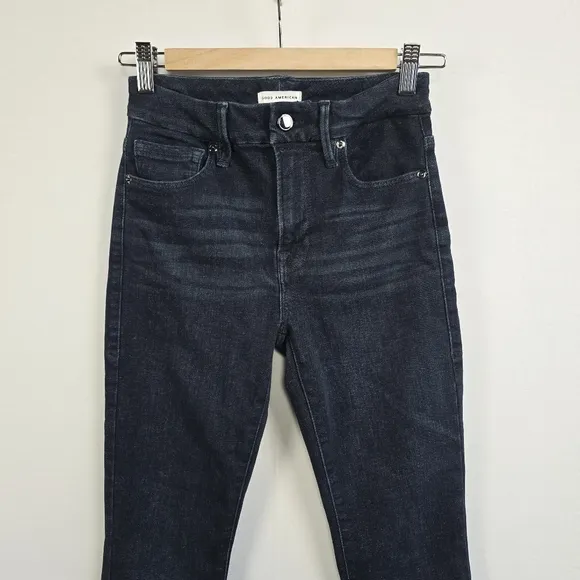 Good American Always Fits Ankle Skinny Jeans Deep Blue 002 Size 00-4