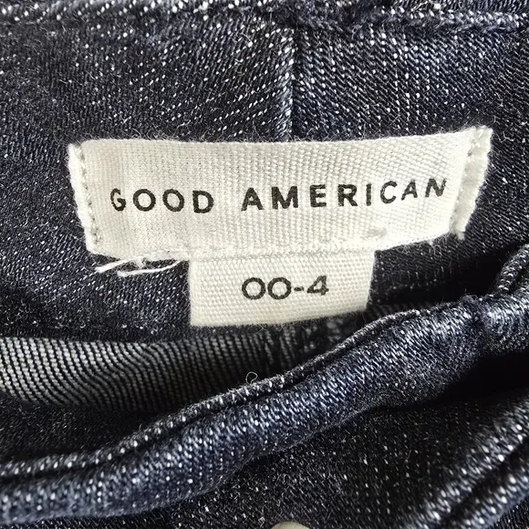Good American Always Fits Ankle Skinny Jeans Deep Blue 002 Size 00-4