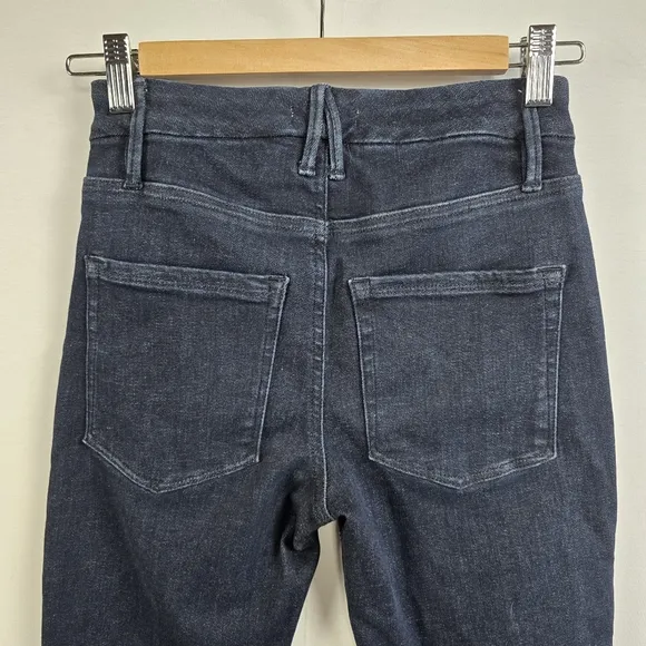 Good American Always Fits Ankle Skinny Jeans Deep Blue 002 Size 00-4
