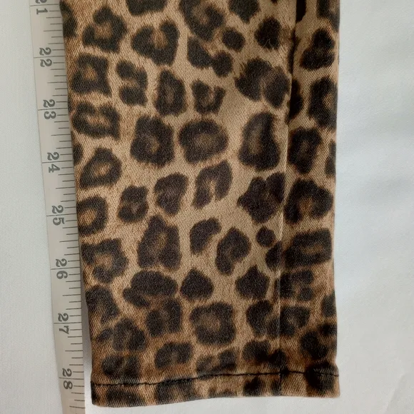 Good American Cheetah Print High-rise Skinny Jeans Size 26