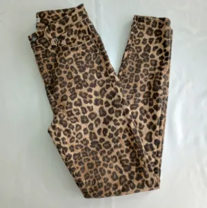 Good American Cheetah Print High-rise Skinny Jeans Size 26