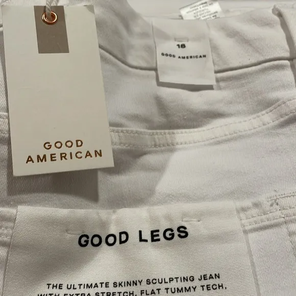 Good American Good Legs Jeans in white size 18 super stretch NWT DDD