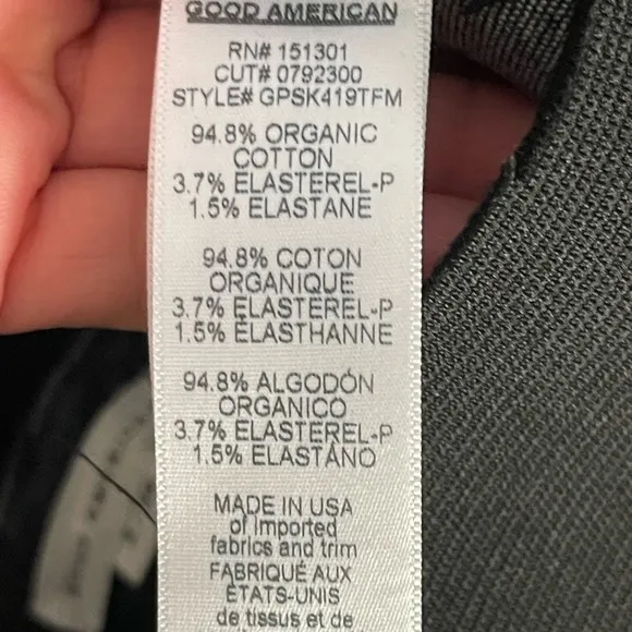 Good American Good Skinny Jeans High Rise Maternity  GPSK419TFM Black Sz 2/26