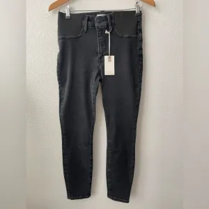 Good American Good Skinny Jeans High Rise Maternity  GPSK419TFM Black Sz 2/26