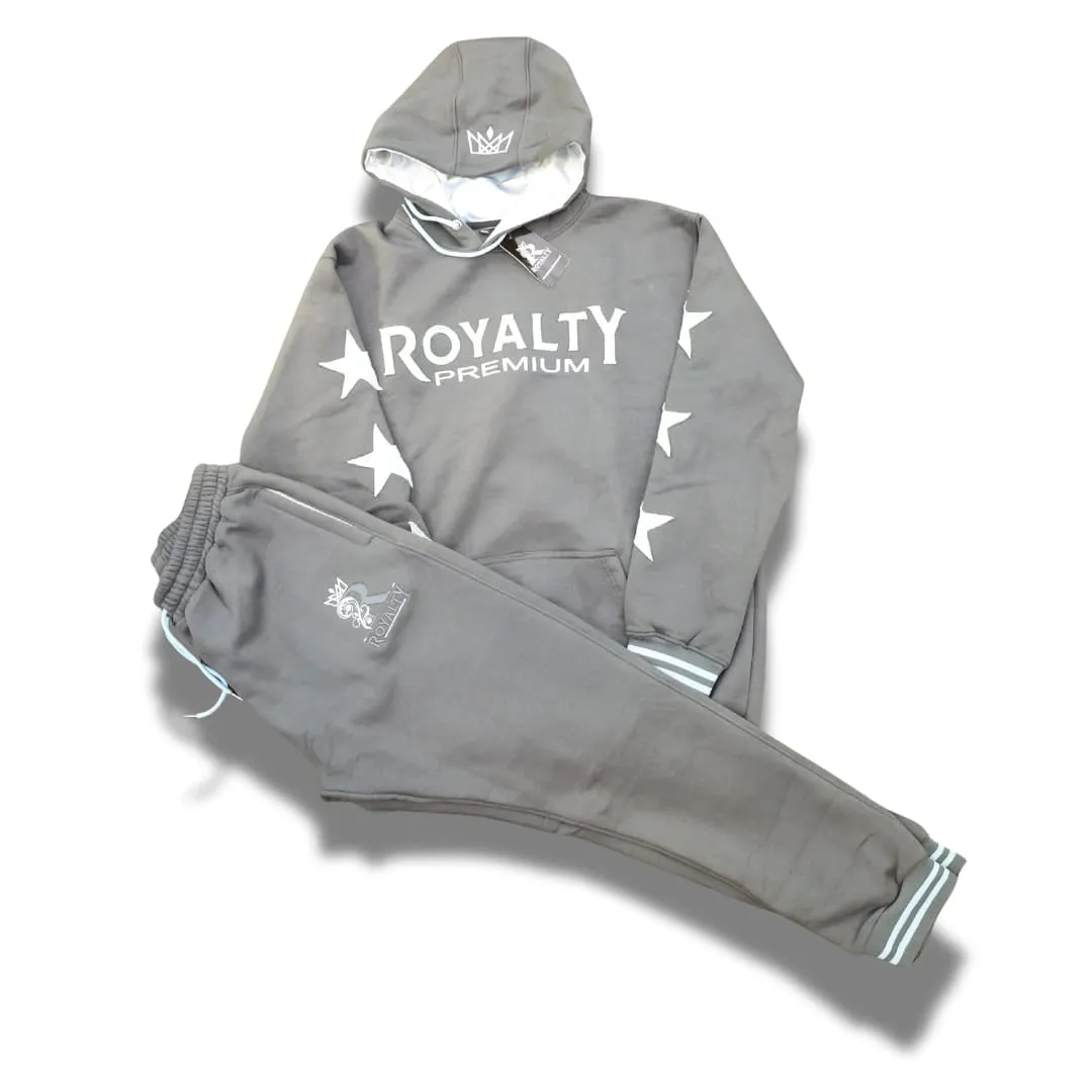 Gray w/ Light Blue Hoodie /Jogger Set