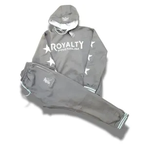 Gray w/ Light Blue Hoodie /Jogger Set