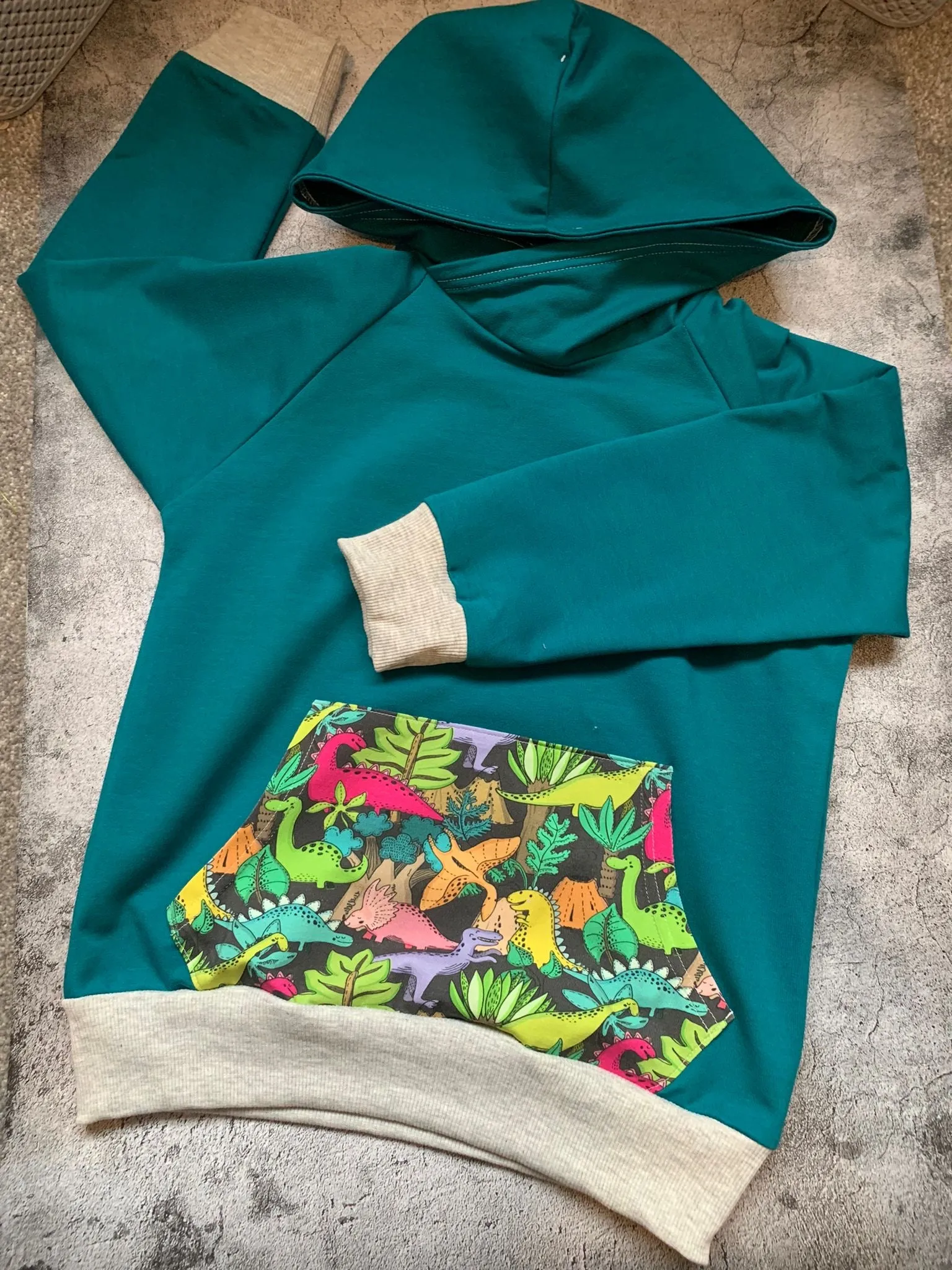 Green Dinosaur Hoodie - Age 8