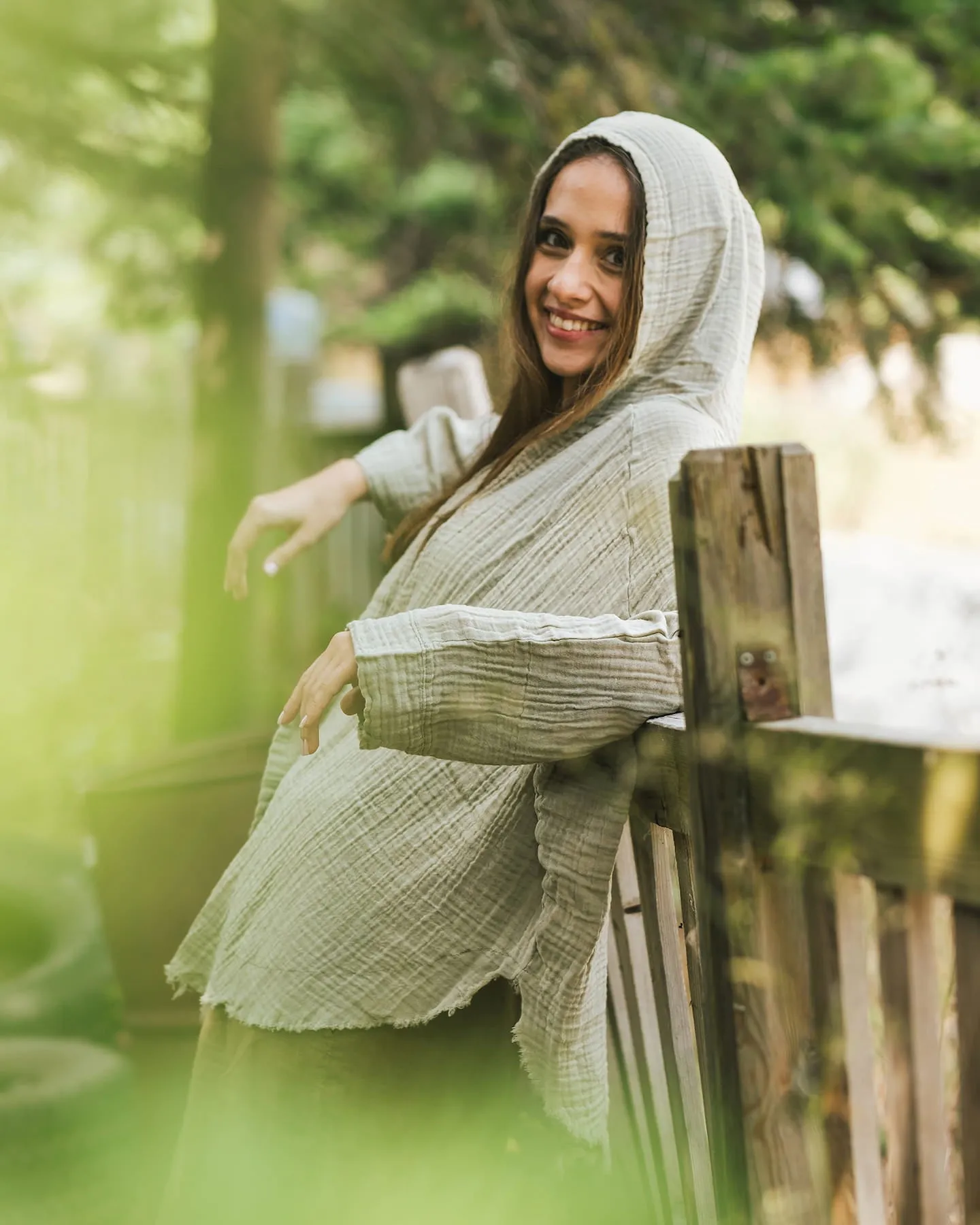 Green Kimono Hoodie