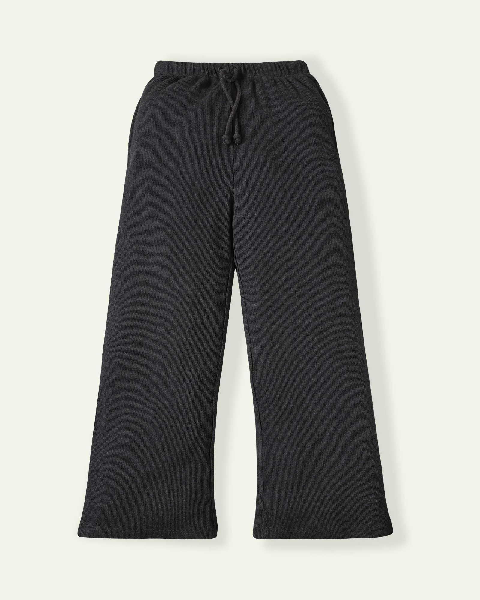 Grey Ribbed Pants